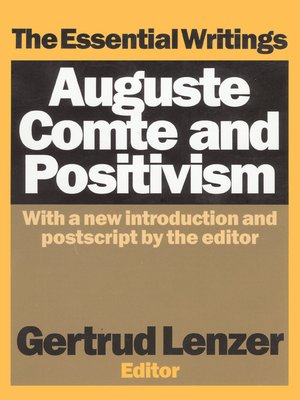cover image of Auguste Comte and Positivism